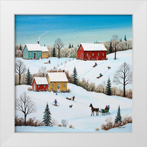 We Love Snow White Modern Wood Framed Art Print by Mark, Sharon