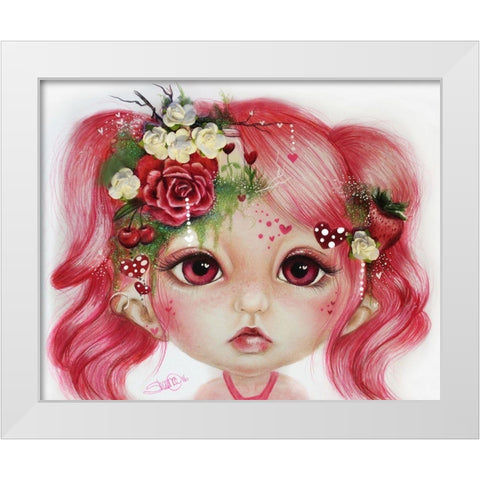 Rosie Valentine - MunchkinZ Elf White Modern Wood Framed Art Print by Sheena Pike Art