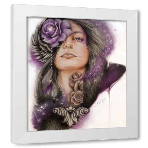 Sweet Sorrow - Malevolent Collection White Modern Wood Framed Art Print by Sheena Pike Art
