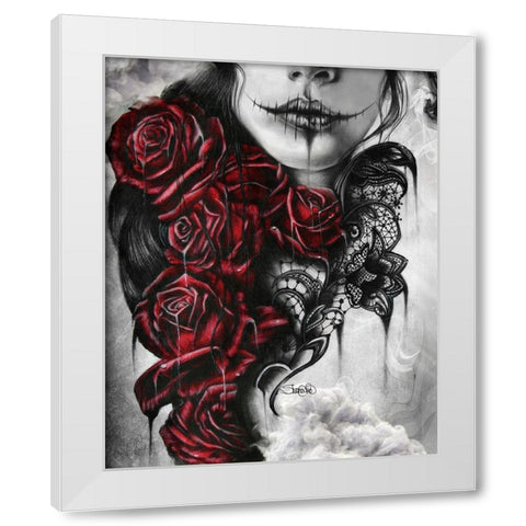 Entrap - Malevolent Collection White Modern Wood Framed Art Print by Sheena Pike Art