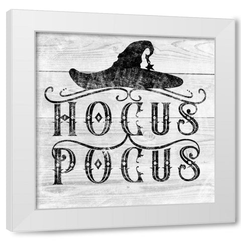 Hocus Pocus White Modern Wood Framed Art Print by Sheena Pike Art