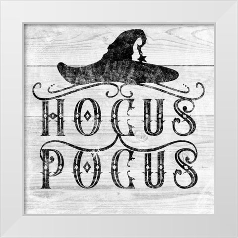 Hocus Pocus White Modern Wood Framed Art Print by Sheena Pike Art