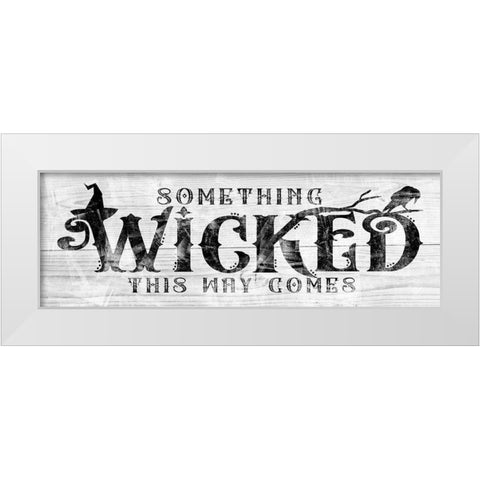 Something Wicked this Way Comes 2 White Modern Wood Framed Art Print by Sheena Pike Art