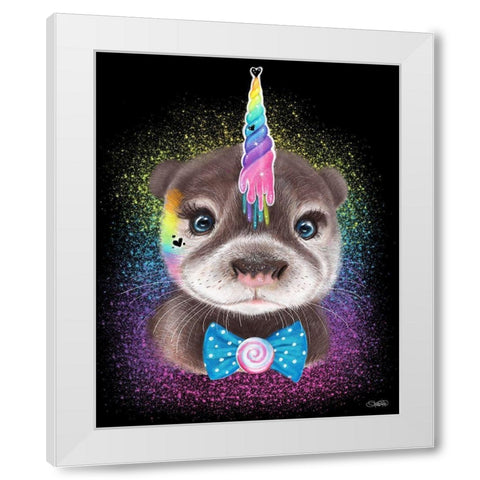 OtterCorn White Modern Wood Framed Art Print by Sheena Pike Art