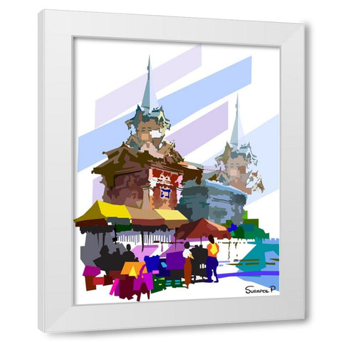 Beside The Wall White Modern Wood Framed Art Print by Pansanit, Surapol