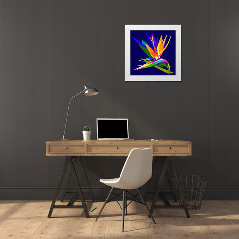 Bird Of Paradise White Modern Wood Framed Art Print by Pansanit, Surapol