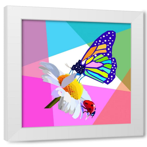 Butterfly White Modern Wood Framed Art Print by Pansanit, Surapol