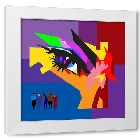 Heavenly Eyes White Modern Wood Framed Art Print by Pansanit, Surapol
