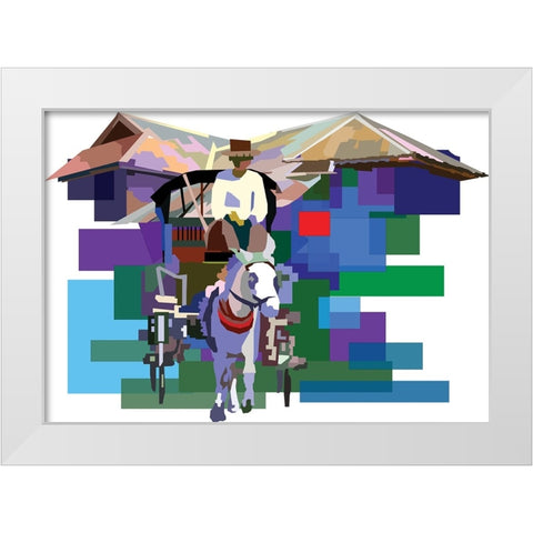 Old City Thailand White Modern Wood Framed Art Print by Pansanit, Surapol