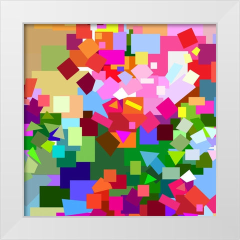 Beautiful Flowers White Modern Wood Framed Art Print by Pansanit, Surapol