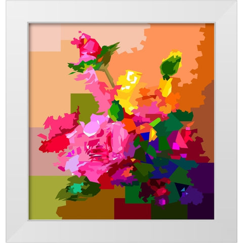 Beautiful Rose White Modern Wood Framed Art Print by Pansanit, Surapol