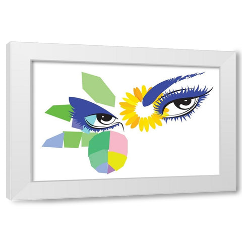 The Most Beautiful Eye White Modern Wood Framed Art Print by Pansanit, Surapol