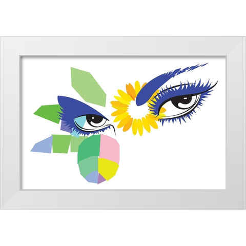 The Most Beautiful Eye White Modern Wood Framed Art Print by Pansanit, Surapol