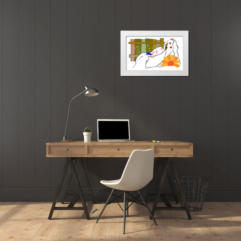 Super Model White Modern Wood Framed Art Print by Pansanit, Surapol