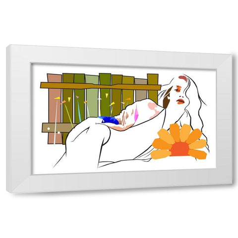 Super Model White Modern Wood Framed Art Print by Pansanit, Surapol