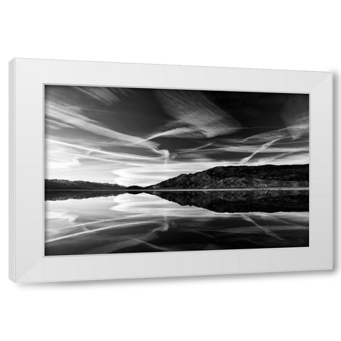 Sunset Reflection White Modern Wood Framed Art Print by Susan Vizvary Photography