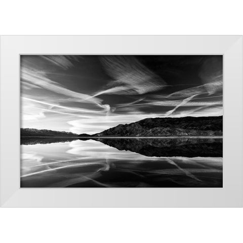 Sunset Reflection White Modern Wood Framed Art Print by Susan Vizvary Photography