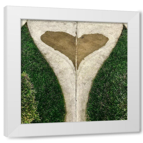 Water Heart  White Modern Wood Framed Art Print by Susan Vizvary Photography