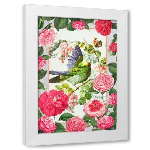 All The Flowers White Modern Wood Framed Art Print by The Font Diva
