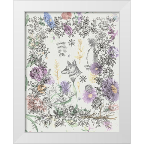 Celebrate Spring White Modern Wood Framed Art Print by The Font Diva