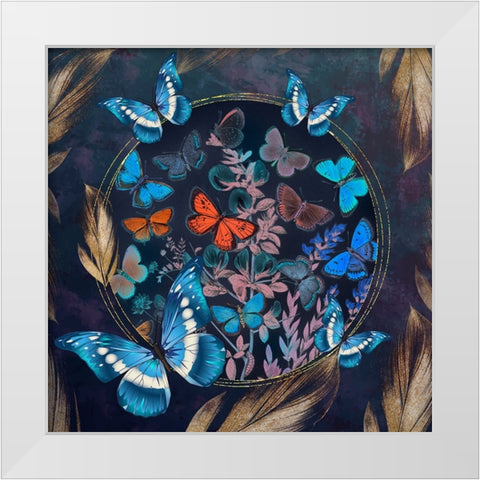 Fields Of Gold White Modern Wood Framed Art Print by The Font Diva