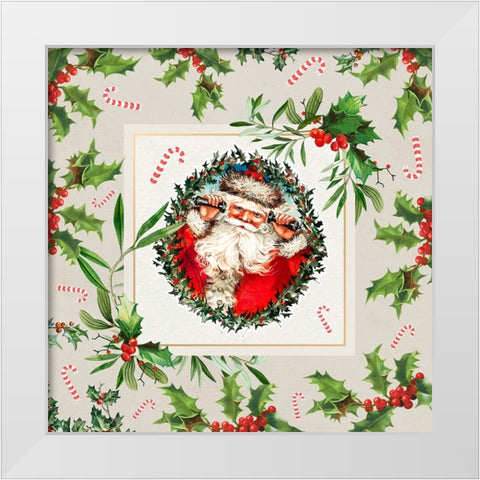 Call for Kris Kringle White Modern Wood Framed Art Print by The Font Diva