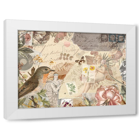 Letters to Home White Modern Wood Framed Art Print by The Font Diva