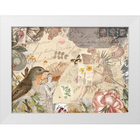 Letters to Home White Modern Wood Framed Art Print by The Font Diva