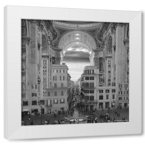 A Hole in the Wall White Modern Wood Framed Art Print by Barbey, Thomas