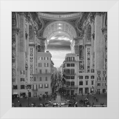 A Hole in the Wall White Modern Wood Framed Art Print by Barbey, Thomas