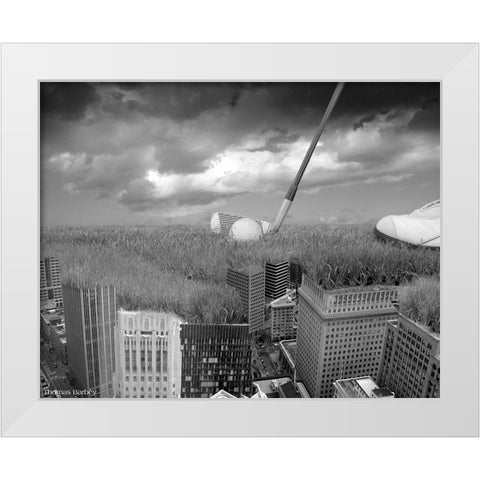 Big Shot White Modern Wood Framed Art Print by Barbey, Thomas