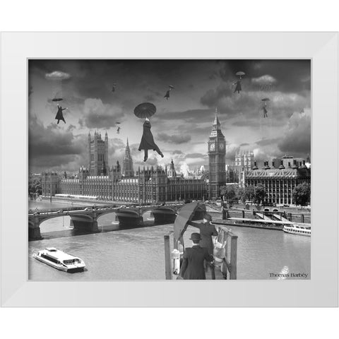 Blown Away BW White Modern Wood Framed Art Print by Barbey, Thomas