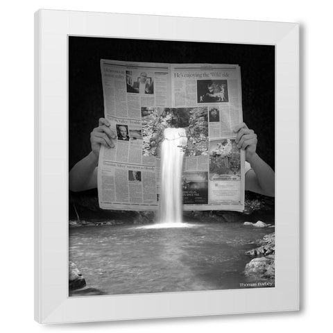 Breaking News White Modern Wood Framed Art Print by Barbey, Thomas