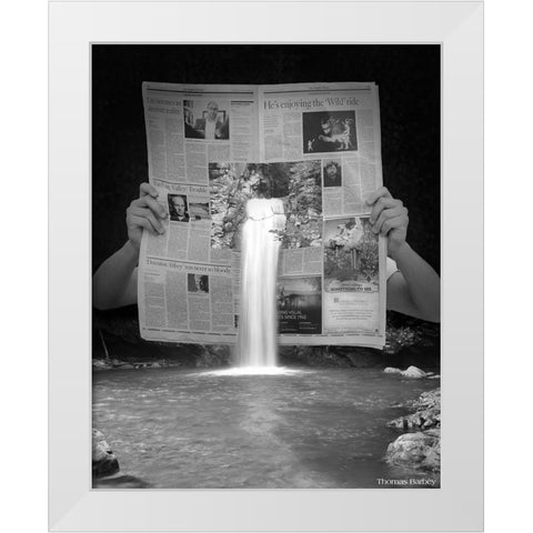Breaking News White Modern Wood Framed Art Print by Barbey, Thomas