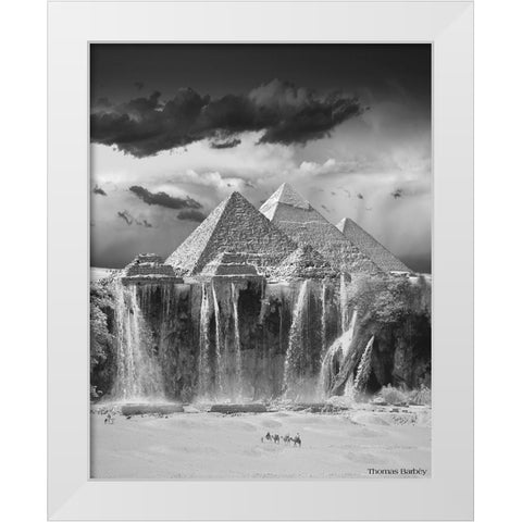 Camel Wash Station White Modern Wood Framed Art Print by Barbey, Thomas
