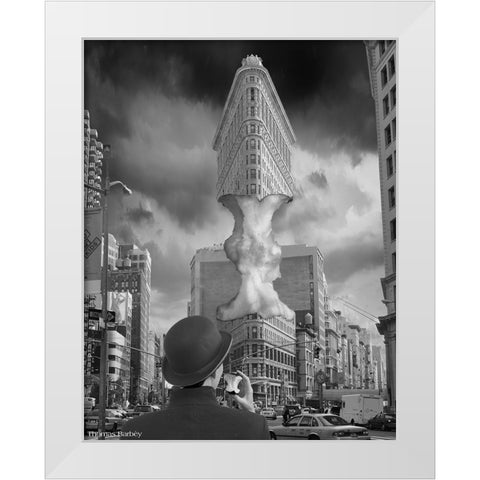 CoreIssues White Modern Wood Framed Art Print by Barbey, Thomas