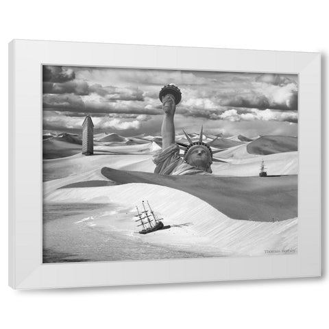 Poor Navigation White Modern Wood Framed Art Print by Barbey, Thomas