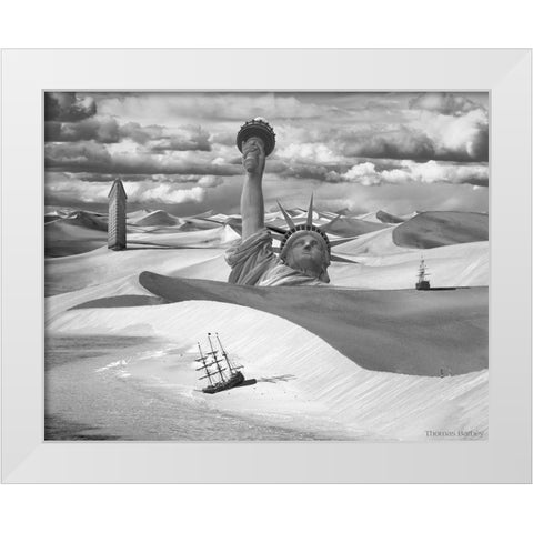 Poor Navigation White Modern Wood Framed Art Print by Barbey, Thomas