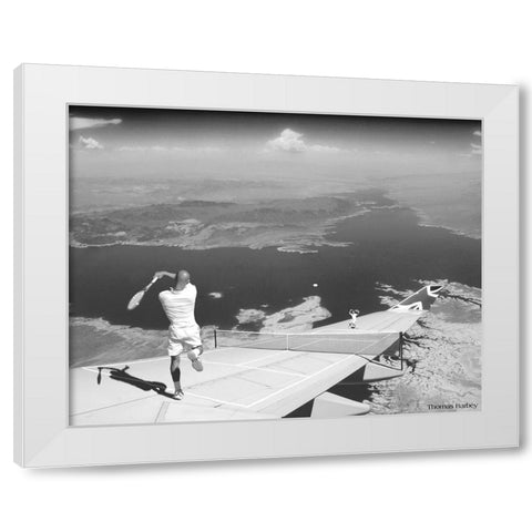 Sun Stroke White Modern Wood Framed Art Print by Barbey, Thomas