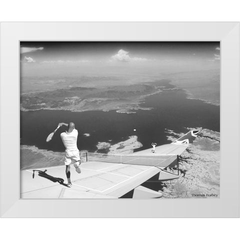 Sun Stroke White Modern Wood Framed Art Print by Barbey, Thomas