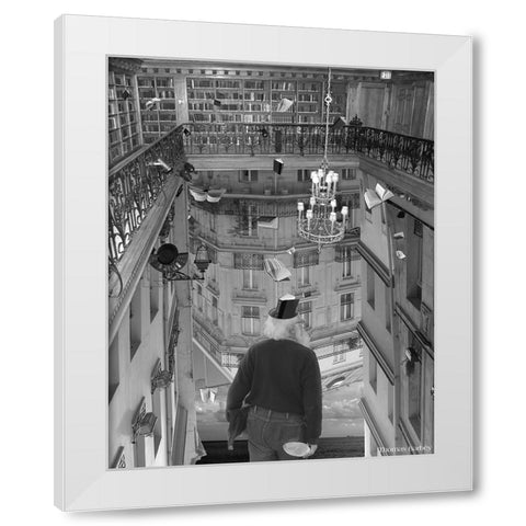 The Mind Reader White Modern Wood Framed Art Print by Barbey, Thomas