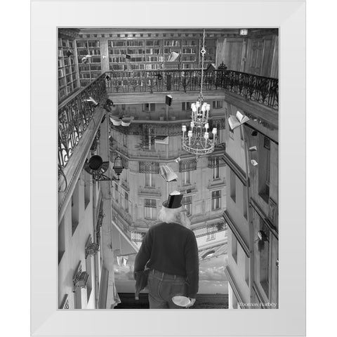 The Mind Reader White Modern Wood Framed Art Print by Barbey, Thomas