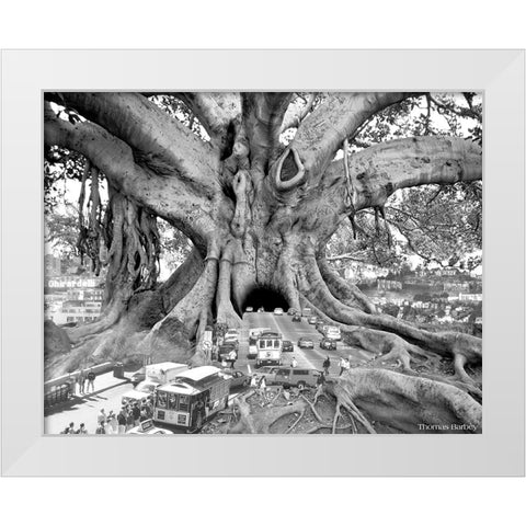 Tourist Trap White Modern Wood Framed Art Print by Barbey, Thomas