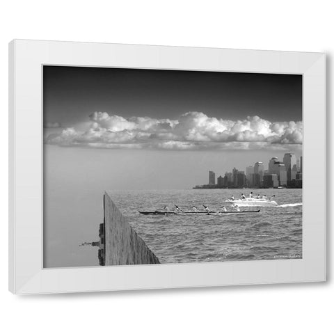 Very Sharp Left White Modern Wood Framed Art Print by Barbey, Thomas