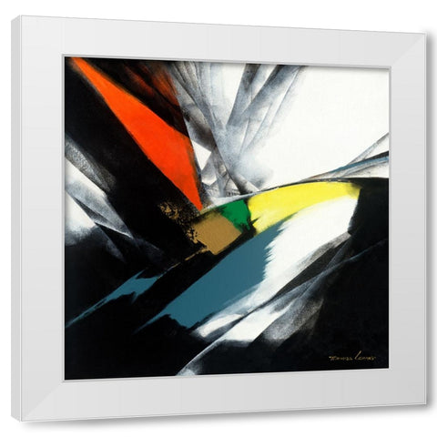 Color Block 1 White Modern Wood Framed Art Print by Leung, Thomas