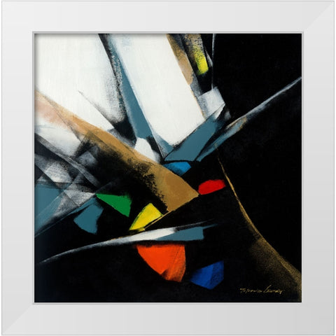 Color Block 2 White Modern Wood Framed Art Print by Leung, Thomas