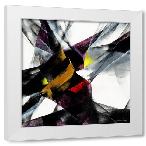 Color Block 3 White Modern Wood Framed Art Print by Leung, Thomas