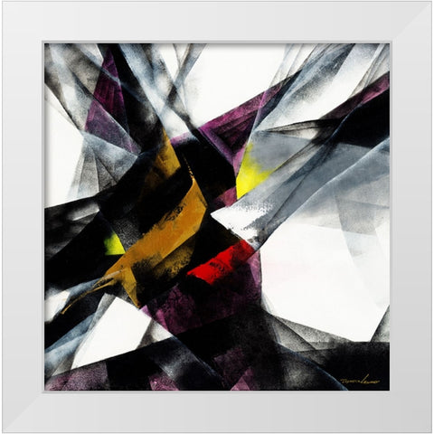 Color Block 3 White Modern Wood Framed Art Print by Leung, Thomas