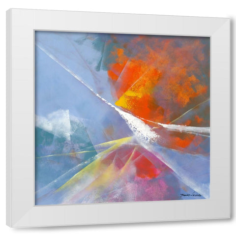 Dancing Purple White Modern Wood Framed Art Print by Leung, Thomas