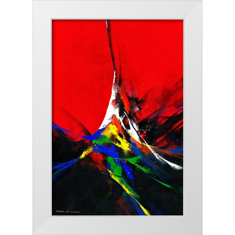 Joy White Modern Wood Framed Art Print by Leung, Thomas
